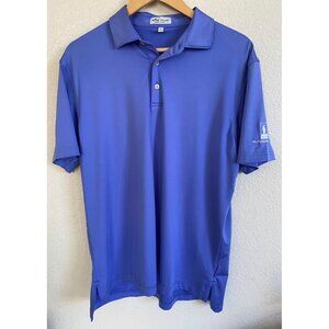 Peter Millar Old Greenwood Golf Polo Shirt Medium Periwinkle Blue Summer Comfort